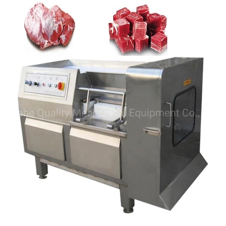 Machine de découpe automatique industrielle de viande congelée en dés, machine de traitement de découpe de viande.