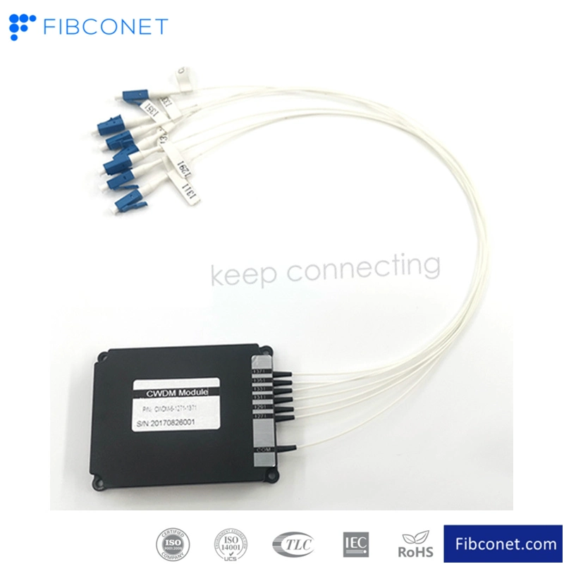 FTTH Fiber Optical CWDM ABS Box Type 2 4 6 8 16 Channel LC Mux Demux Wdm