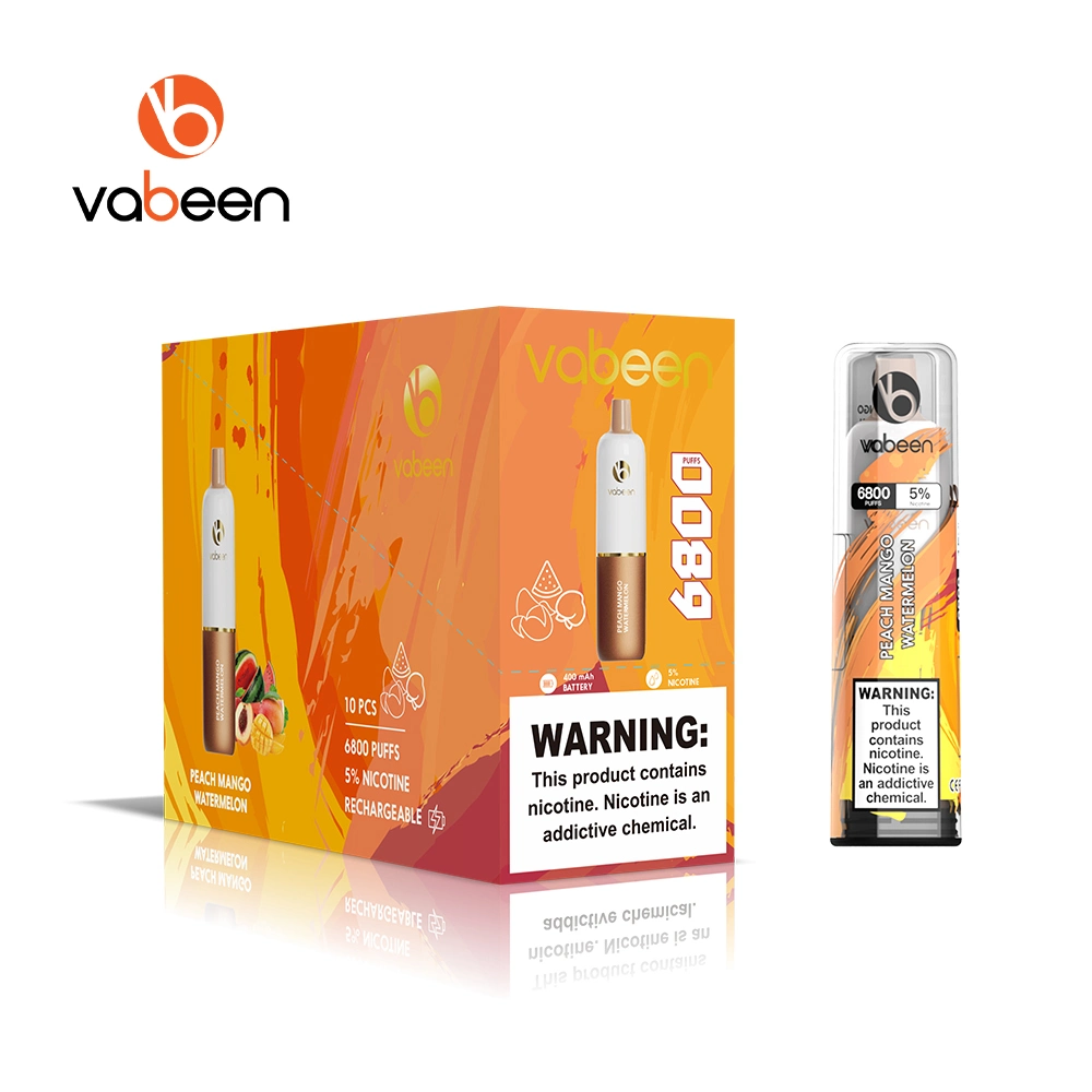 Горячий Vabeen - продажа 6800 Puffs одноразовые Vape перо аккумуляторы электронных сигарет