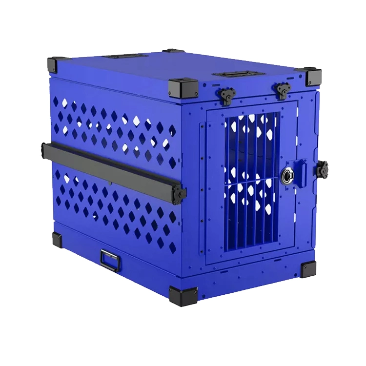 40" Caja de Perrera Plegable de Aluminio Iata de Metal para Perros