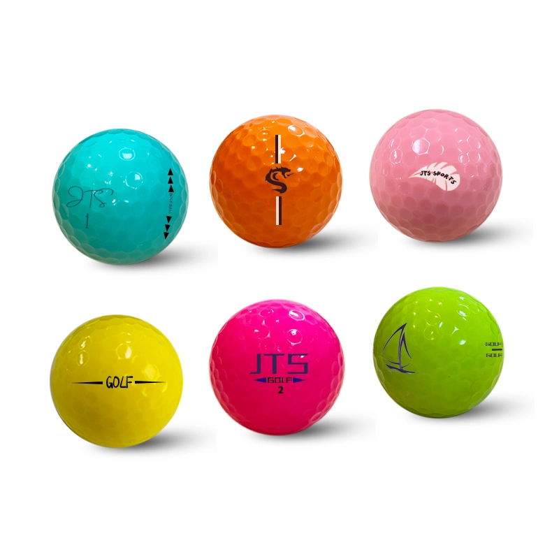 Vente en gros Hot sale 2 Golf Matte Surlyn de 3 4 pièces Boules de couleur logo impression personnalisée boules de golf brillantes en uréthane