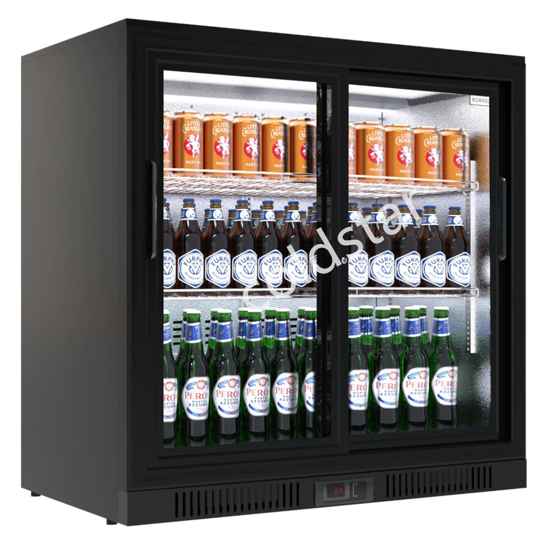 Sliding Door Back Bar Cooler Beverage Refrigerator Cooler Mini Beer Fridge