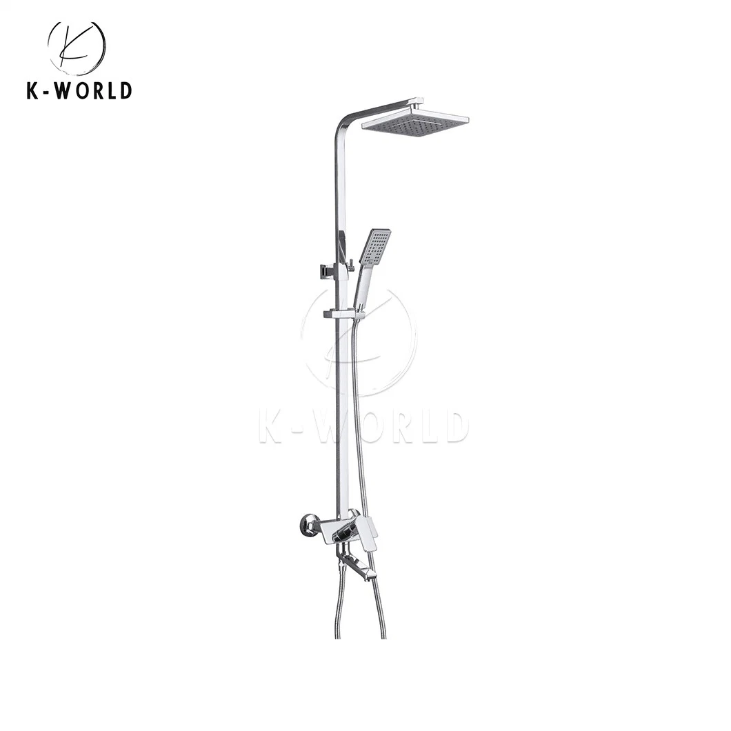 K-World LED Digital Shower Bath Set Manufacturers Custom Rain Shower System Set China Beautiful Appearance Black Modern Shower Set