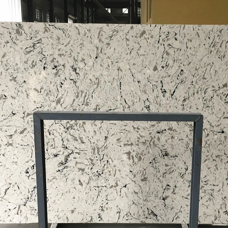 Artificial Quartz Stone Slab Countertop Flooring Tiles Solid Surface for Kitchen Bathroom