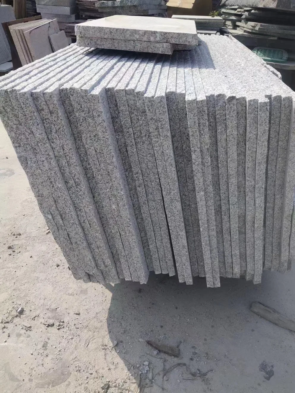 G603 Light Grey Pepper White Granite Steps/Slabs/Tiles Flamed Finish