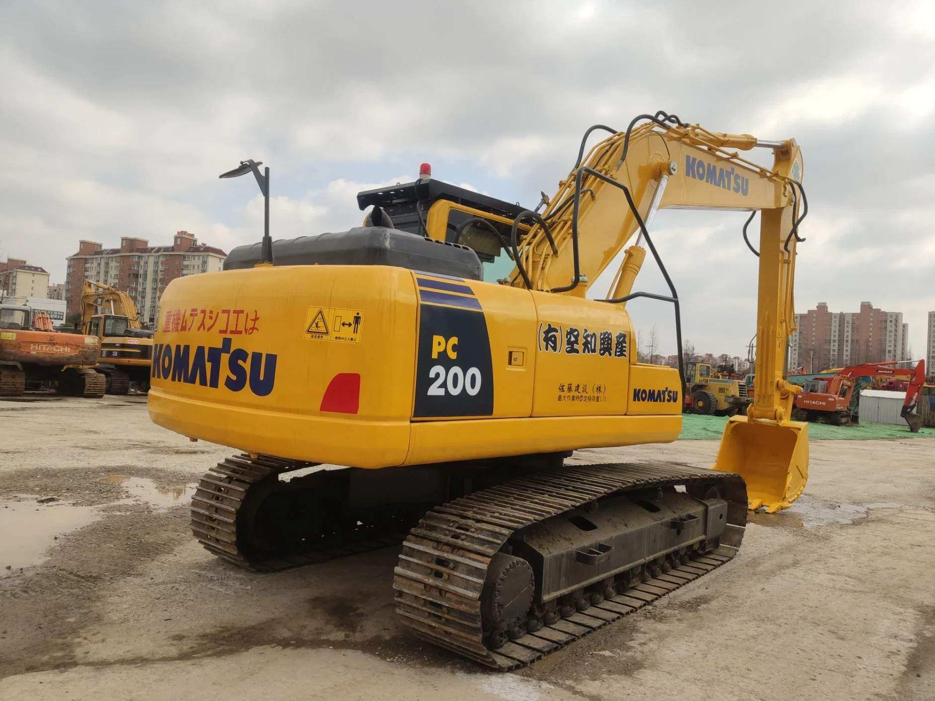 Excavadora Komatsu PC200-8 usada, segunda mano, maquinaria de construcción de 20 toneladas, equipo original de Komatsu