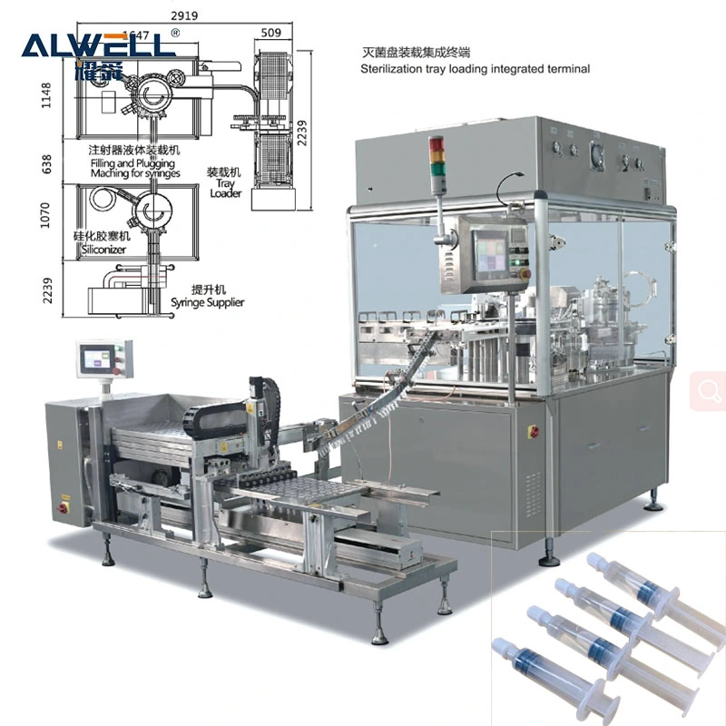 Llenado automático de jeringa plástica para productos farmacéuticos Gel ginecológico, Chitosan, cloruro de sodio, máquina de llenado de gel dental Precio