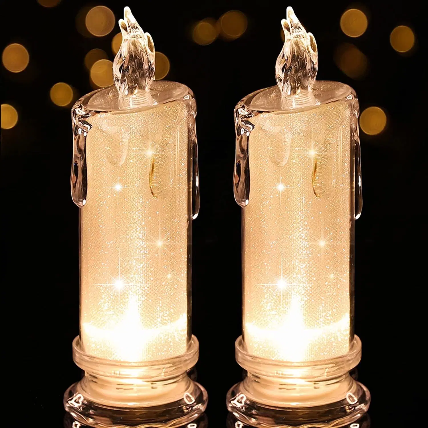 Bougies à LED sans flamme Bougies à LED vacillantes Bougies à piles pour fêtes, mariages et décorations de maison.