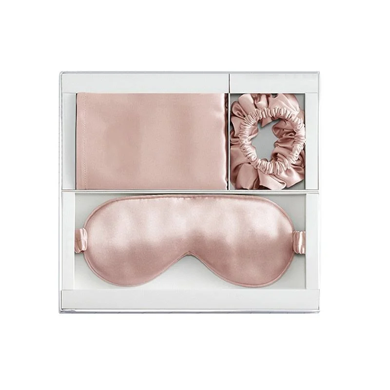 Hot Sale Pupular Breathable Silk Gift Set Box Package Silk Eye Sleepmask