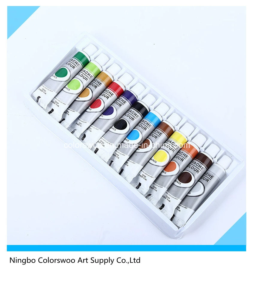 12*12ml Colors Non Toxic Oil Color Paint in Aluminium Tube for Drawing