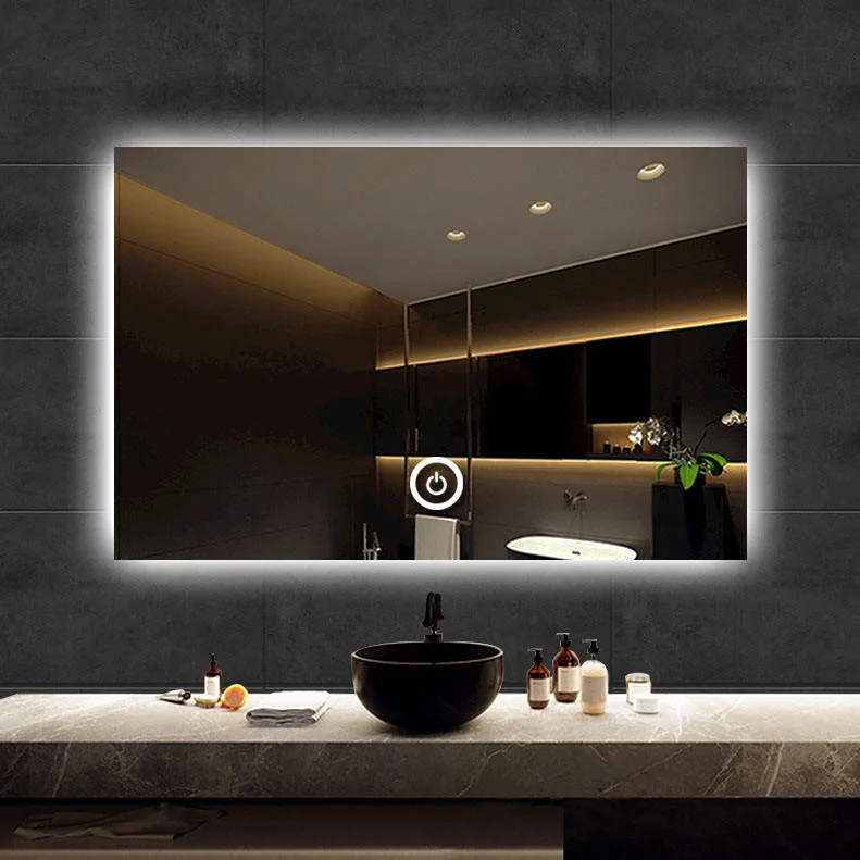 MIROIR DE salle de bain À RÉTROÉCLAIRAGE LED interrupteur automatique miroir de salle de bain à LED Miroir mural intelligent