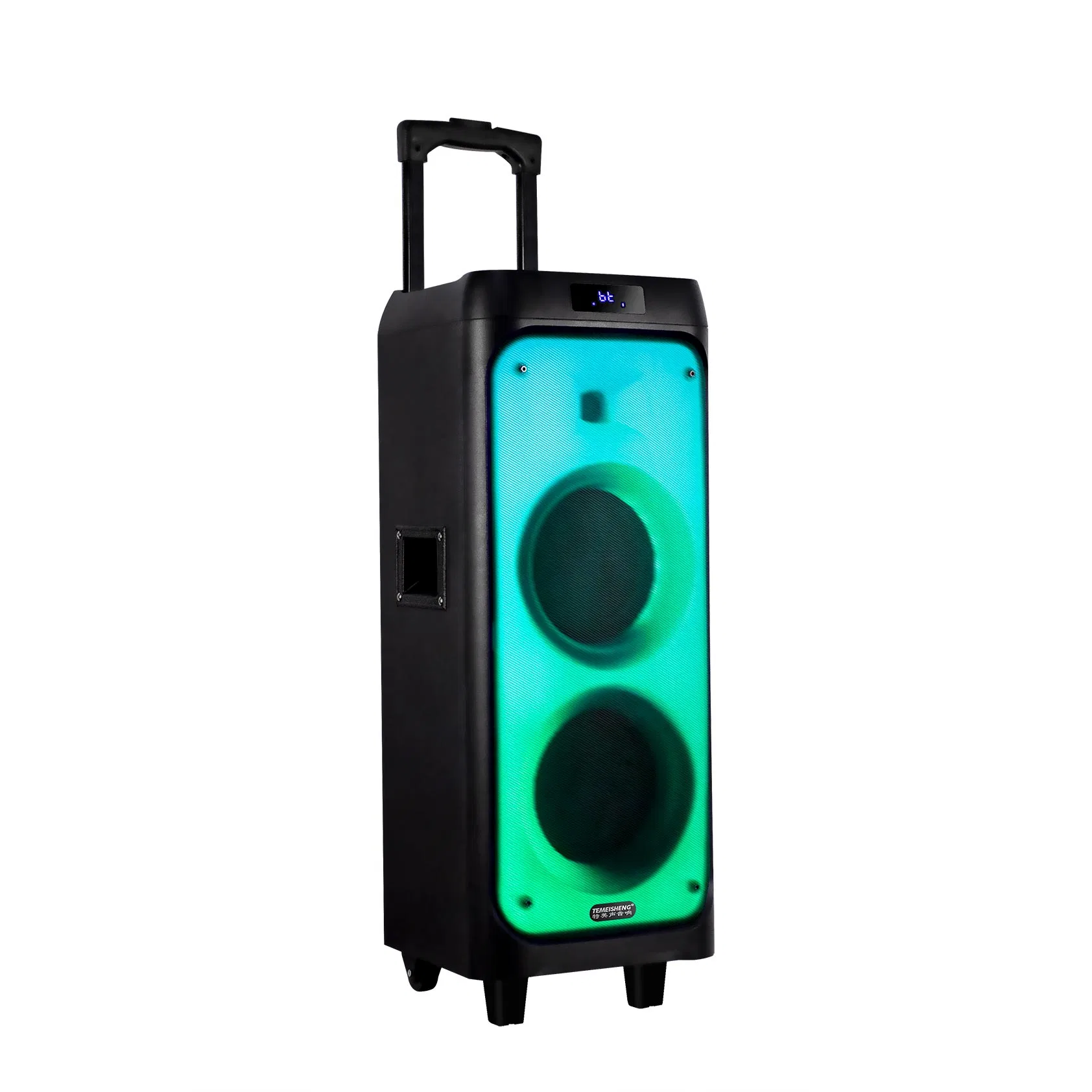 Temeisheng/Langting Dual 6.5inch Wooden Case Party Trolley Speaker