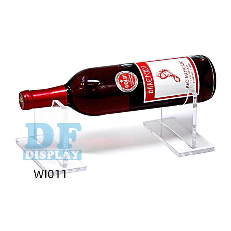 Better Display Cases Clear Acrylic Counter-Balanced Semi-Circle Tabletop Wine Bottle Display Stand