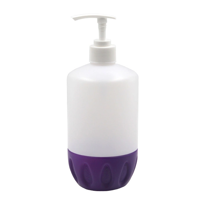 500ml Bouteilles vides en plastique PET rondes entières pour cosmétiques Mini lotion Gel douche Squeeze Hand Sanitizer Bouteilles de shampoing vides blanches.