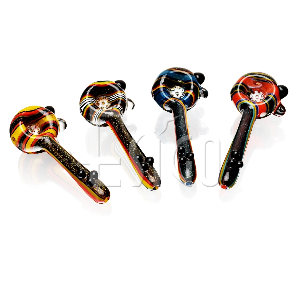 Esigo Glass Hot Selling Wig Wag Dicro Style Skinny Body Glass Hand Pipe Chillum Dry Herb Glass Smoking Pipe Glass Smoking Accessories