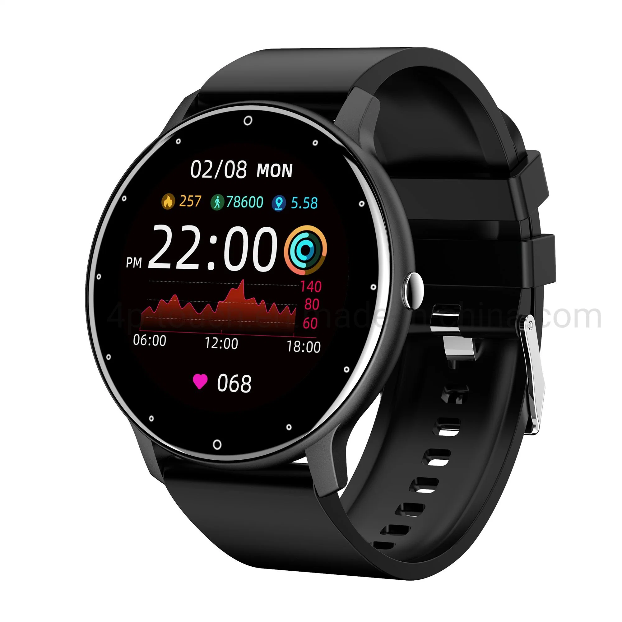 IP67 Ultra-Thin Full Touch Precise Blood Pressure Monitoring Smart Sport Watch with Heart Rate ZL02