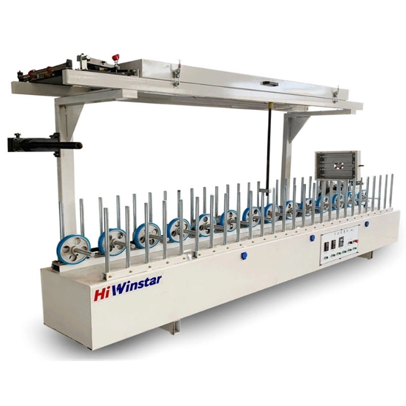 Bxw300c Factory Cold Glue Wooden Veneer Profile Wrapping Machine