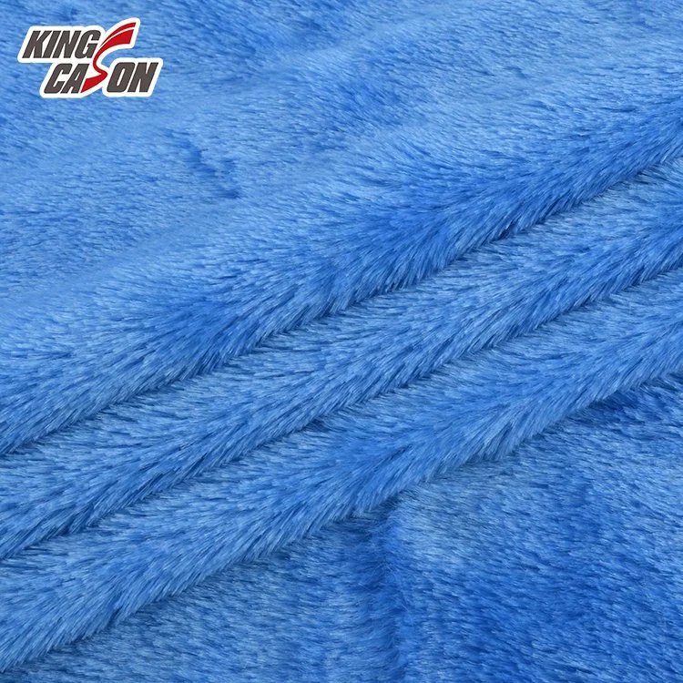 Kingcason 100% de 10 mm de polipropileno brillante brillante colorido de la felpa Vestido Rojo Verde Azul Faux Fur PV forro polar tejido de nido de juguetes