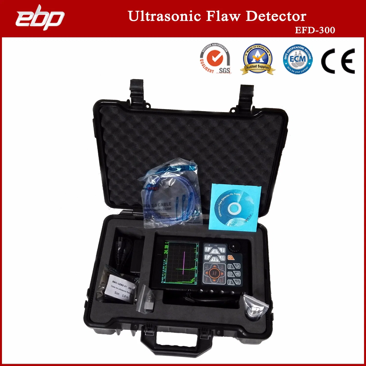 Portable Digital Ultrasonic Flaw Detector for Welding Inspection