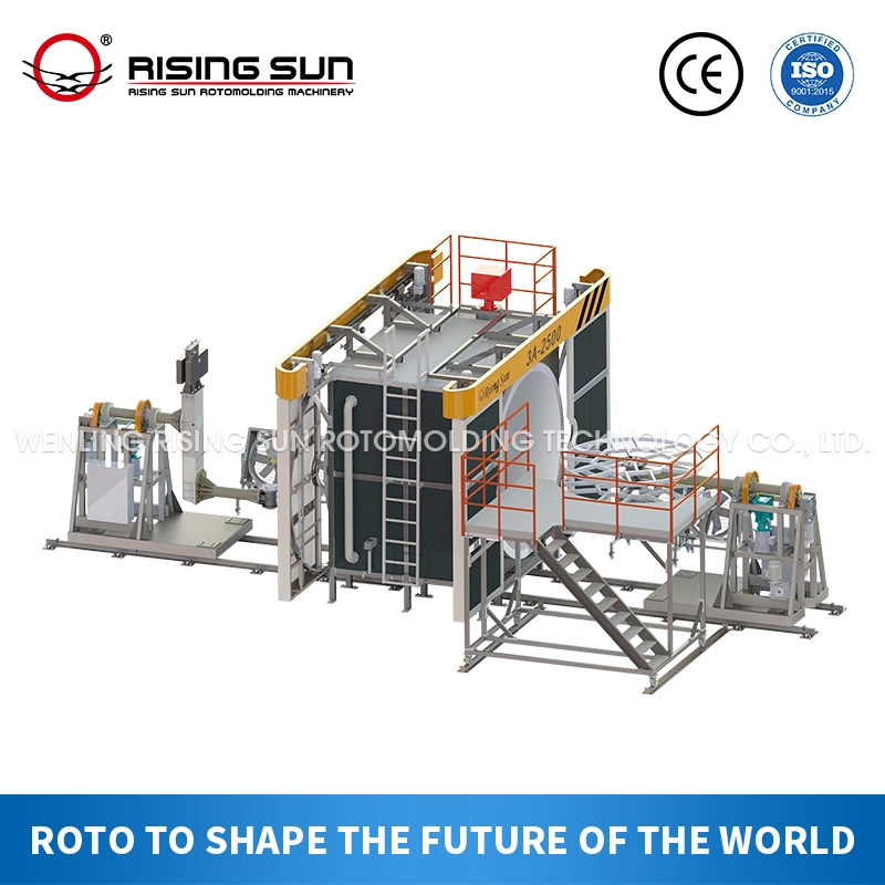 O carrossel rotomoldagem máquina para fazer o plástico Barreira de tráfego