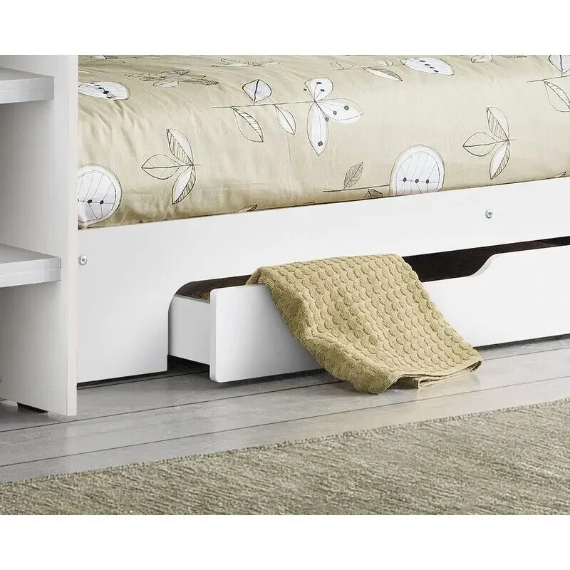 Modern House Home Bedroom Furniture Children Adults White Grey Childrens Bunk Beds Twin Over Loft Bed Kids Bed Furniture Children Furniture Bed ODM OEM Bunk Bed