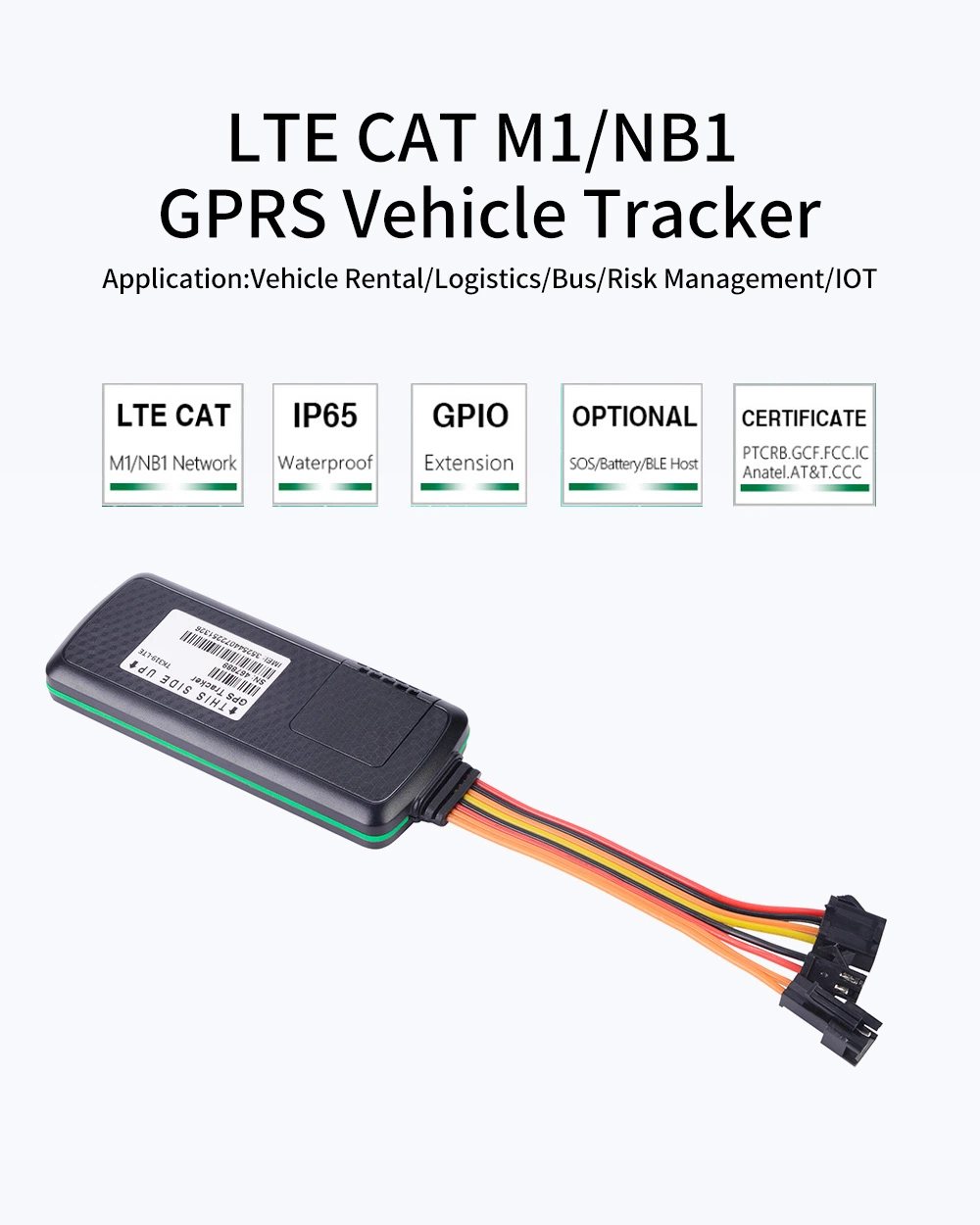 LTE-M Dispositivo de localización GPS para vehículos de flota Asset Tracking Tk418