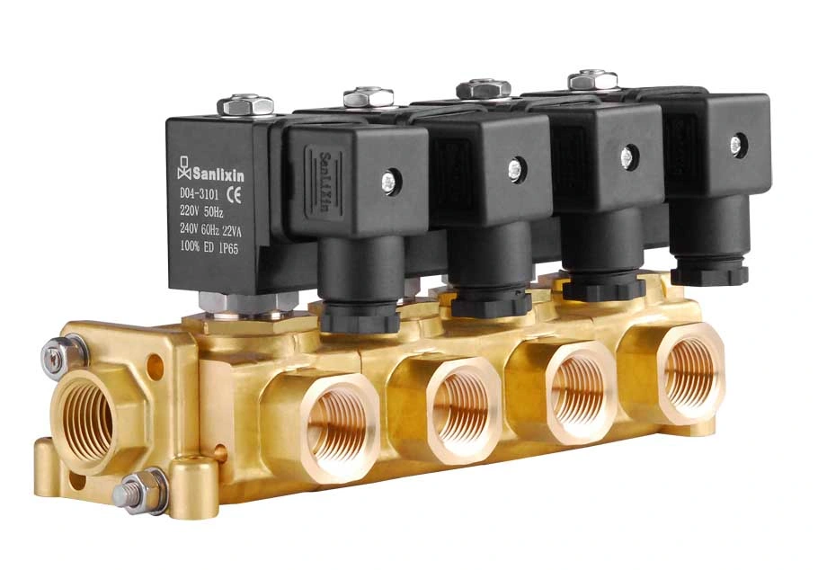 Manifold Type Series 2/2-Way Direct Acting Water Air Brass Solenoid Valve (SLE)