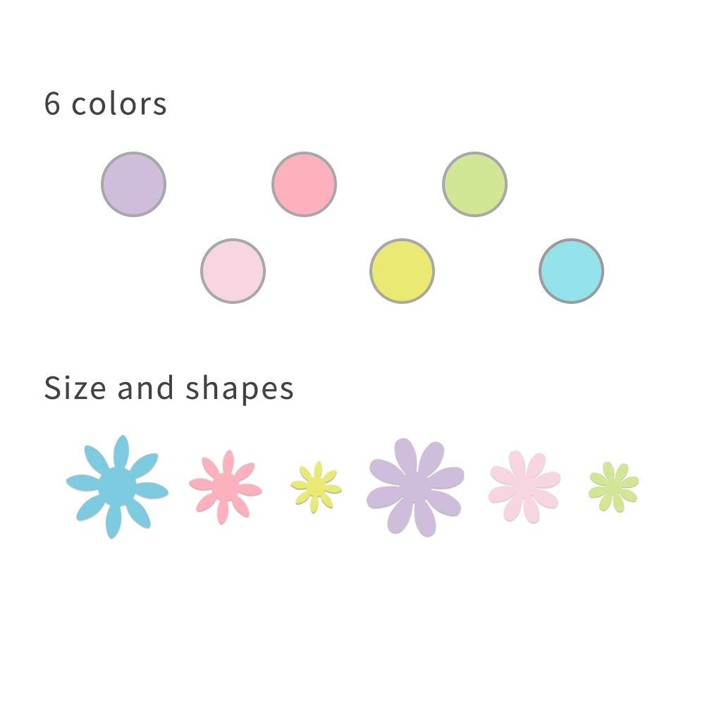 200PCS Light Colors Mini Paper Flower Assorted Bag for Card Making (FS03-B)