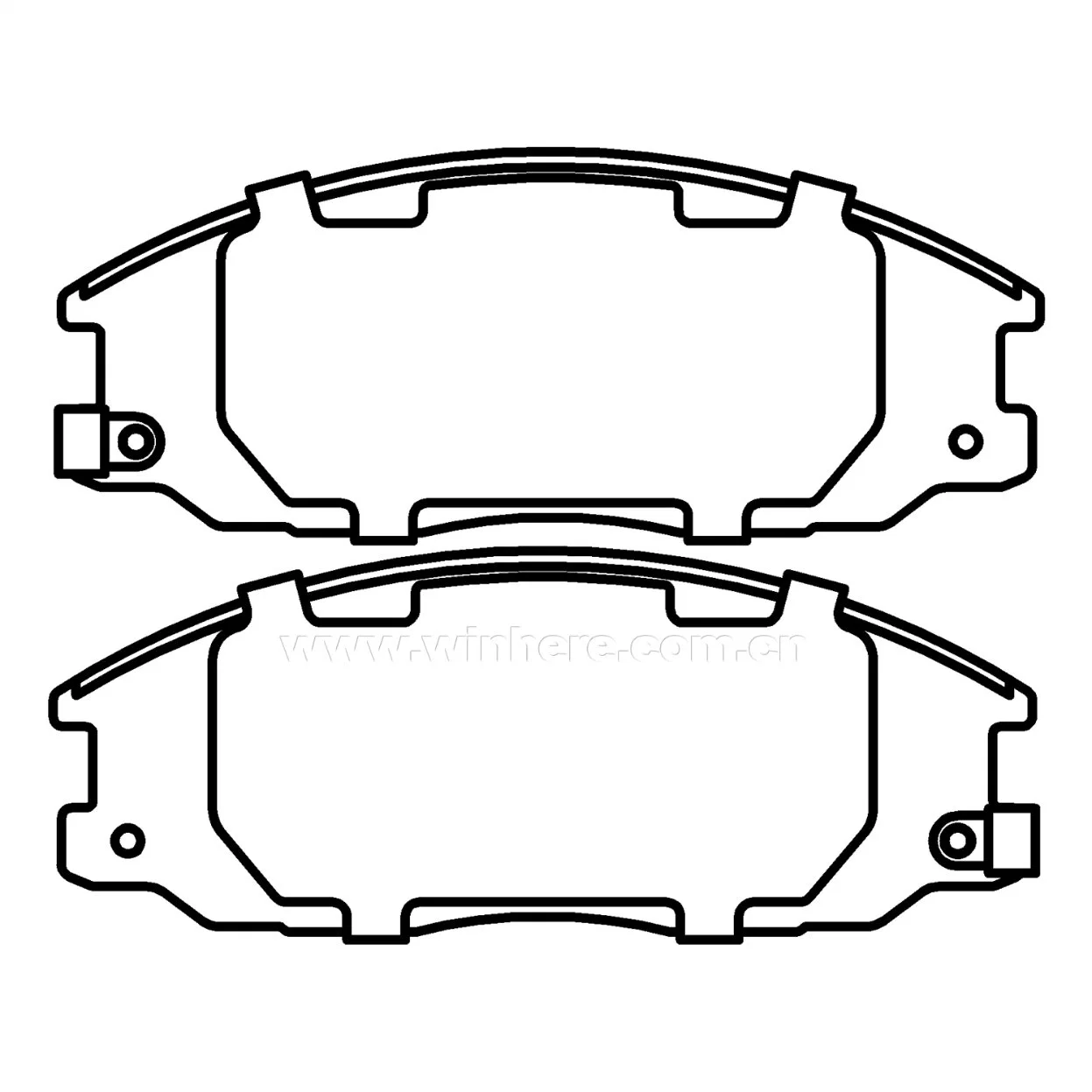 Anti Squeal Front Brake Pad for HYUNDAI OE#58101-26A30 ECE R90