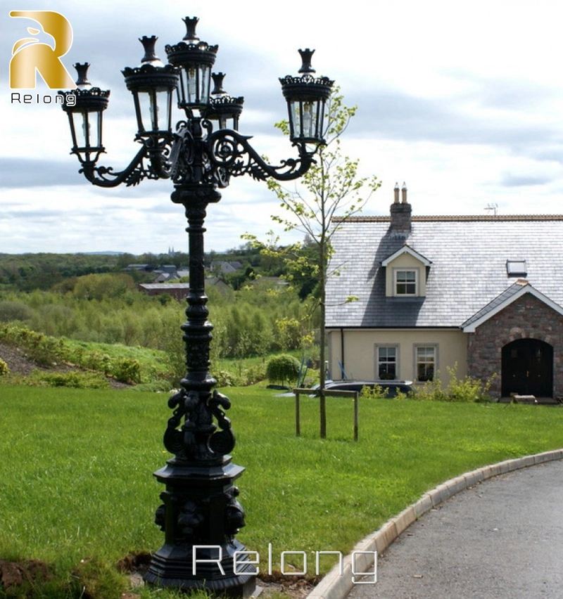 Jardín al aire libre Estate Antique Street Lámparas de hierro Post para la venta