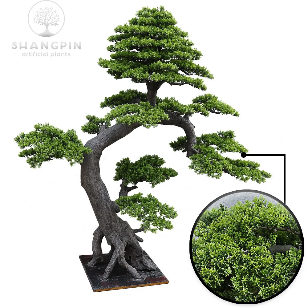 Pequenas Artificial Japão Pine Tree com folhas verde