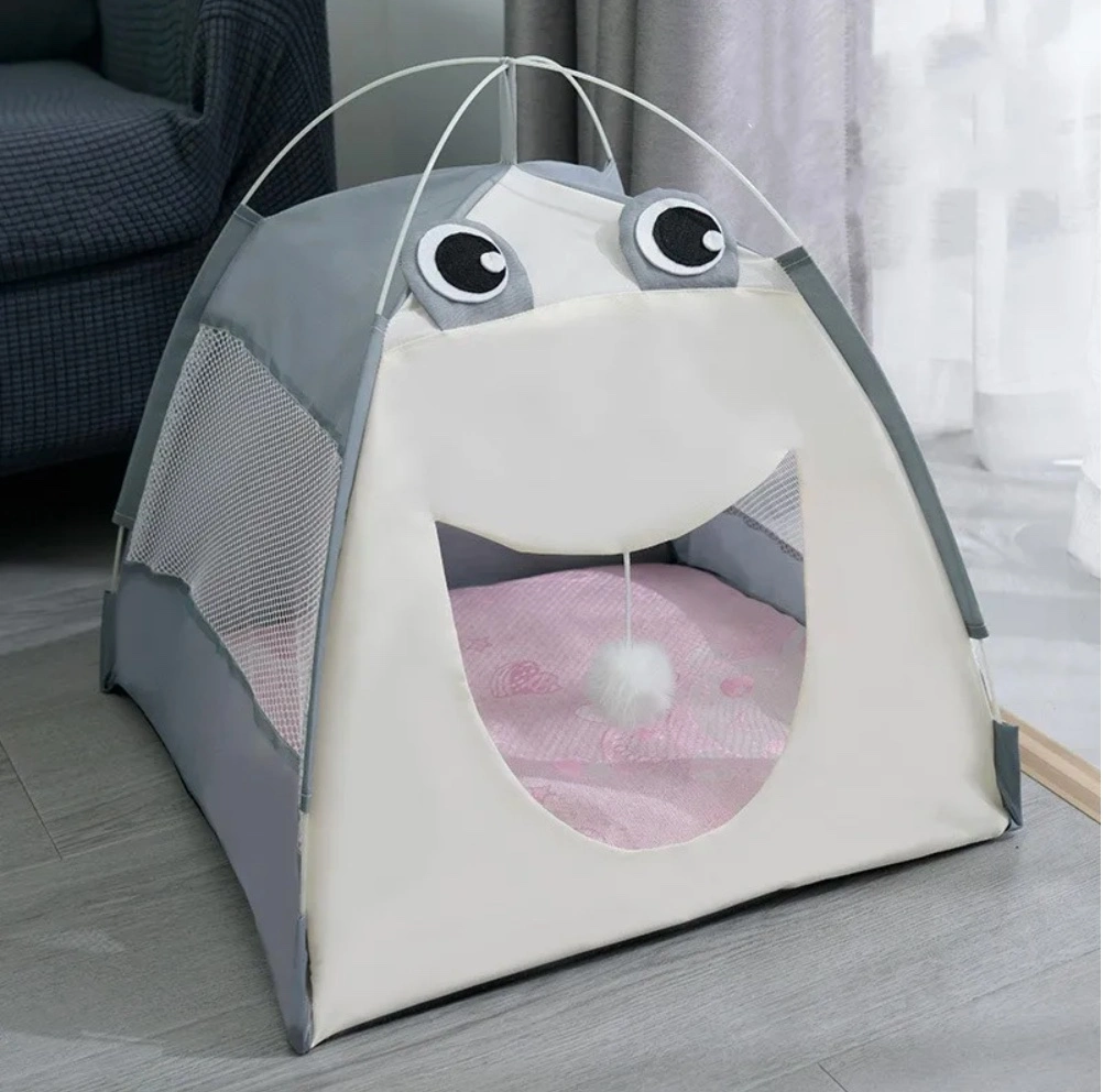 Wholesale/Supplier Cute Pet Tent Portable Semi-Enclosed Outdoor Cat Tent Tunnel Pet Tent House