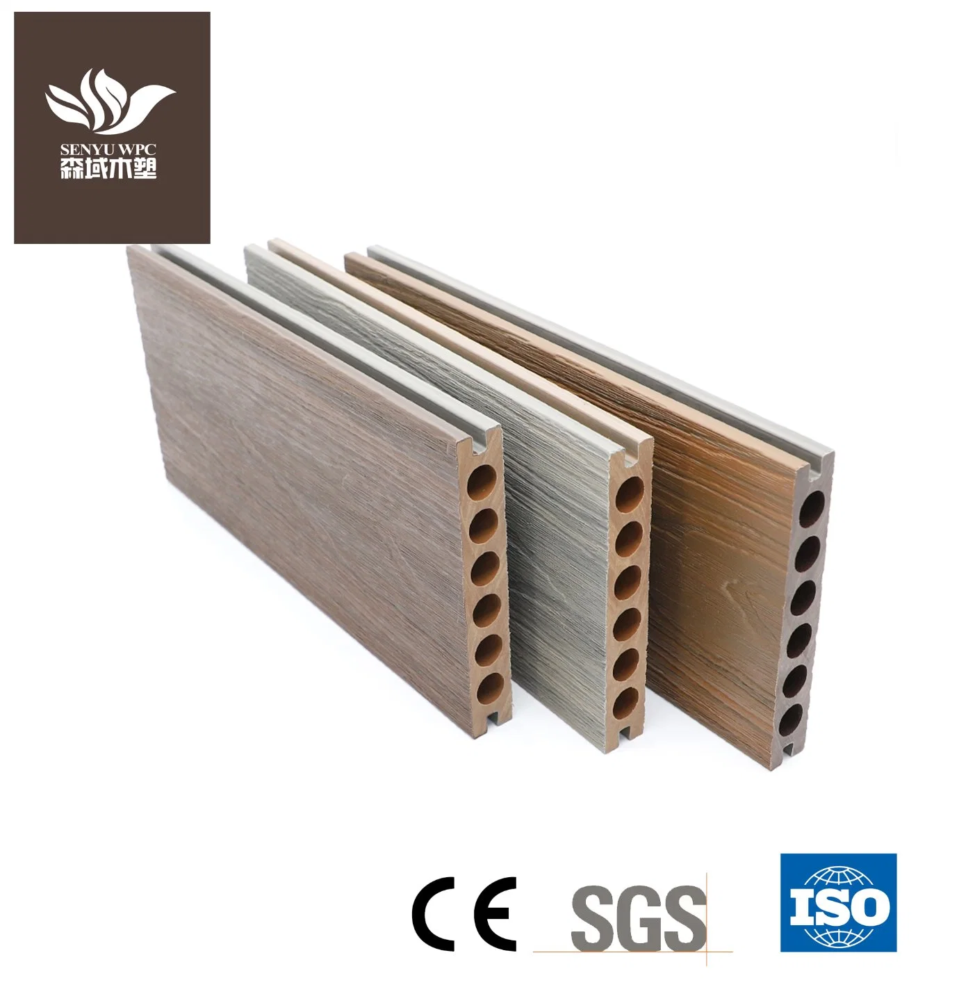 Factory Wholesale/Supplier High quality/High cost performance  Wood Grain Wood Plastic Composite Decking Board