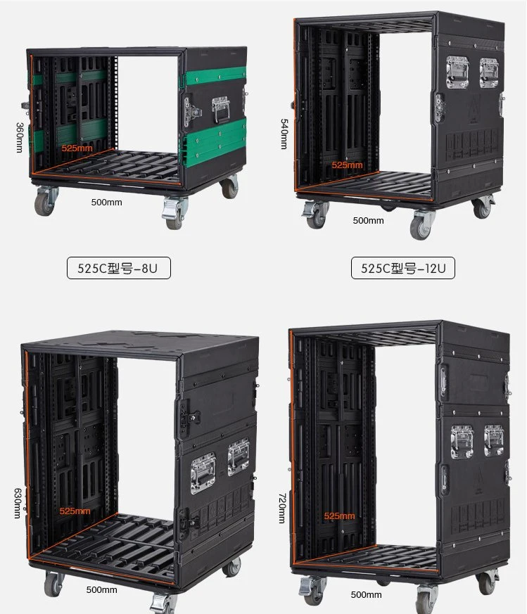 Music Show 12u 14u 16u 18u 30u Plastic Road Case for Audio