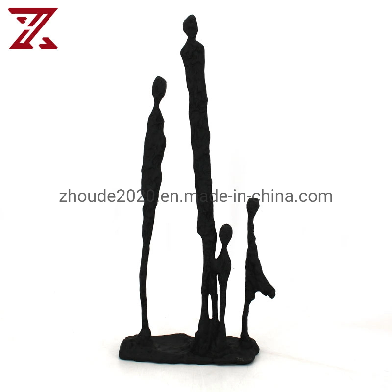 New Style Creative Black Cast Iron Human Ornament Vintage Home Decor Retro Metal Craft Decoration