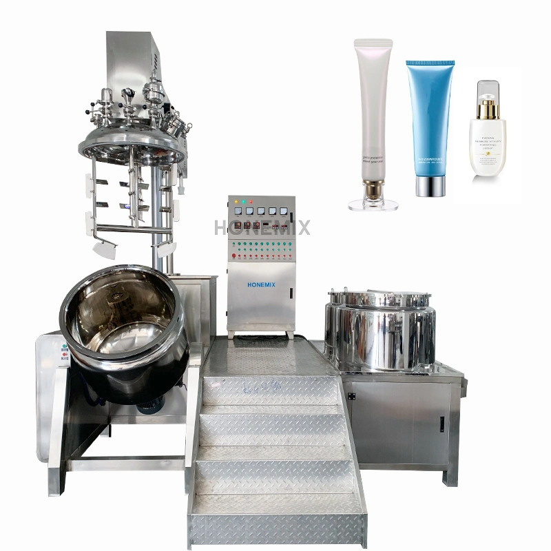 Honemix 200L Vacuum Mixer Homogenizer Machine, Food Grade Homogenizer and Mixer Cosmetic