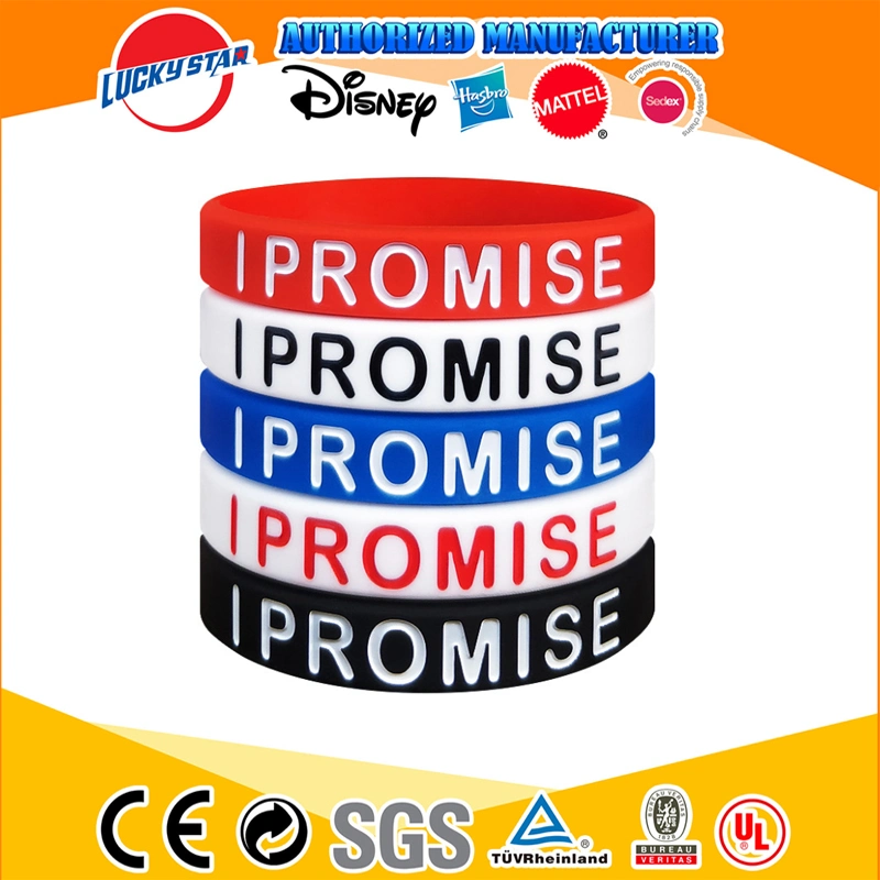 Cheap Custom Silicone Wristband Fashion OEM Debossed Printing Bracelet for Advertisement