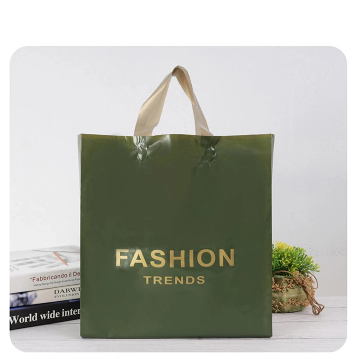 Customized Logo Design Luxury Paper Bag Gift Packaging Bag Shopping Paper Bag with Ribbon Handle