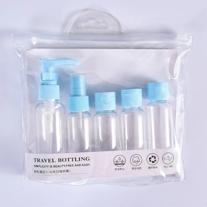 30ml 50ml Empty PVC Zipper Bag Travel Toilet Plastic Lotion Bottle Set