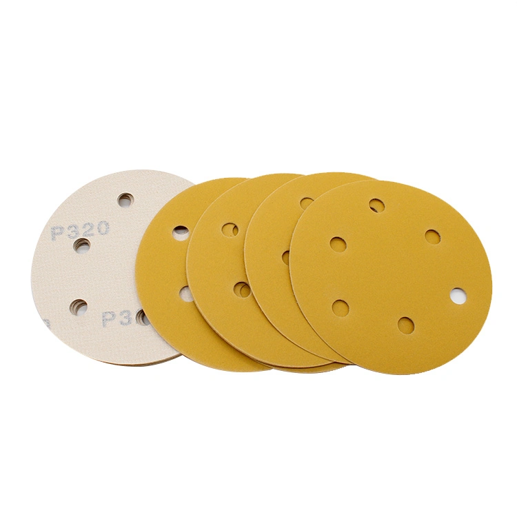 Hook and Loop Round Sandpaper Aluminum Oxide Abrasive Sanding Disc Hook and Loop Sandpaper Disc Adhesive Paper silicon Carbide Abrasives