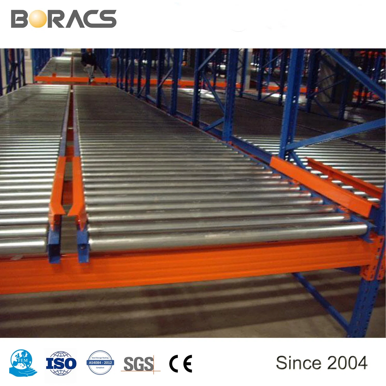 High quality/High cost performance Gravity Flow Racking Stainless Steel Shelf Warehouse Automatic Gravity Pallet Live Rack Storage