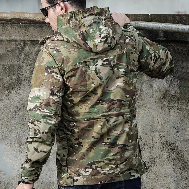 Chaqueta cortaviento estilo militar uniforme ropa táctica exterior