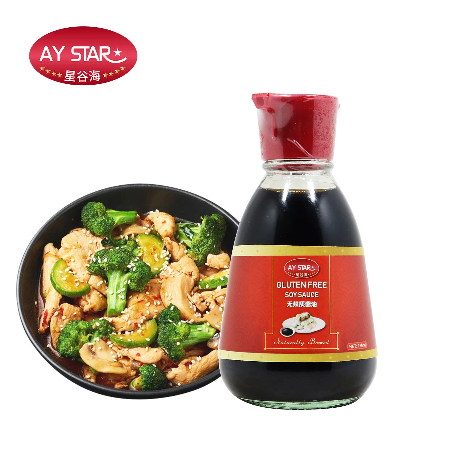 Chinese Condiment Naturally Fermented Gluten Free Non-GMO Light Soy Sauce