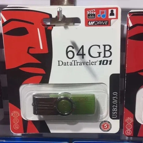 محرك أقراص USB محمول معدني مخصص بسعر مناسب بسعة 128 غيغابايت و32 غيغابايت قرص تخزين Flashdisk سعة 64 جيجابايت