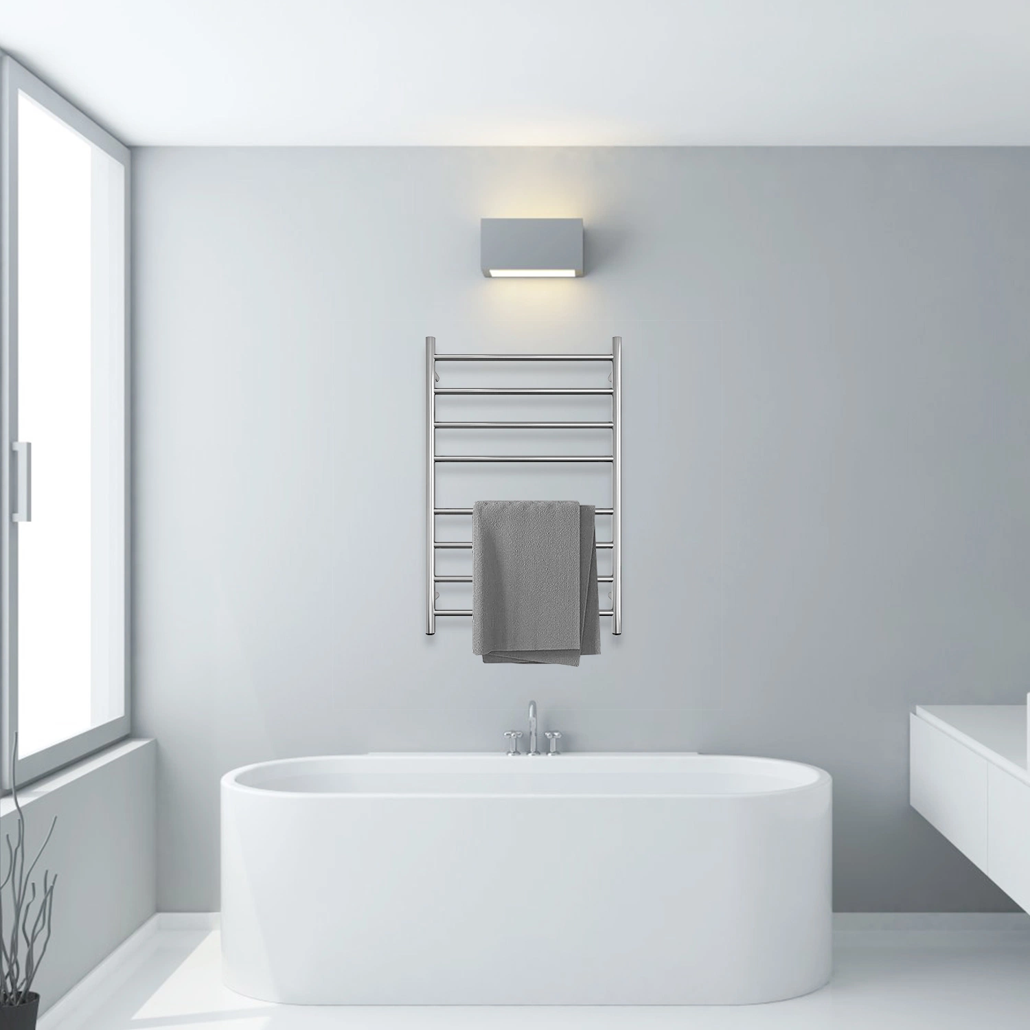 Eléctricos de pared toallas para baño Acero inoxidable 304