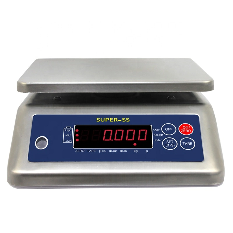 IP68 Stainless Steel Waterproof Weighing Scale 6kg 15kg 30kg