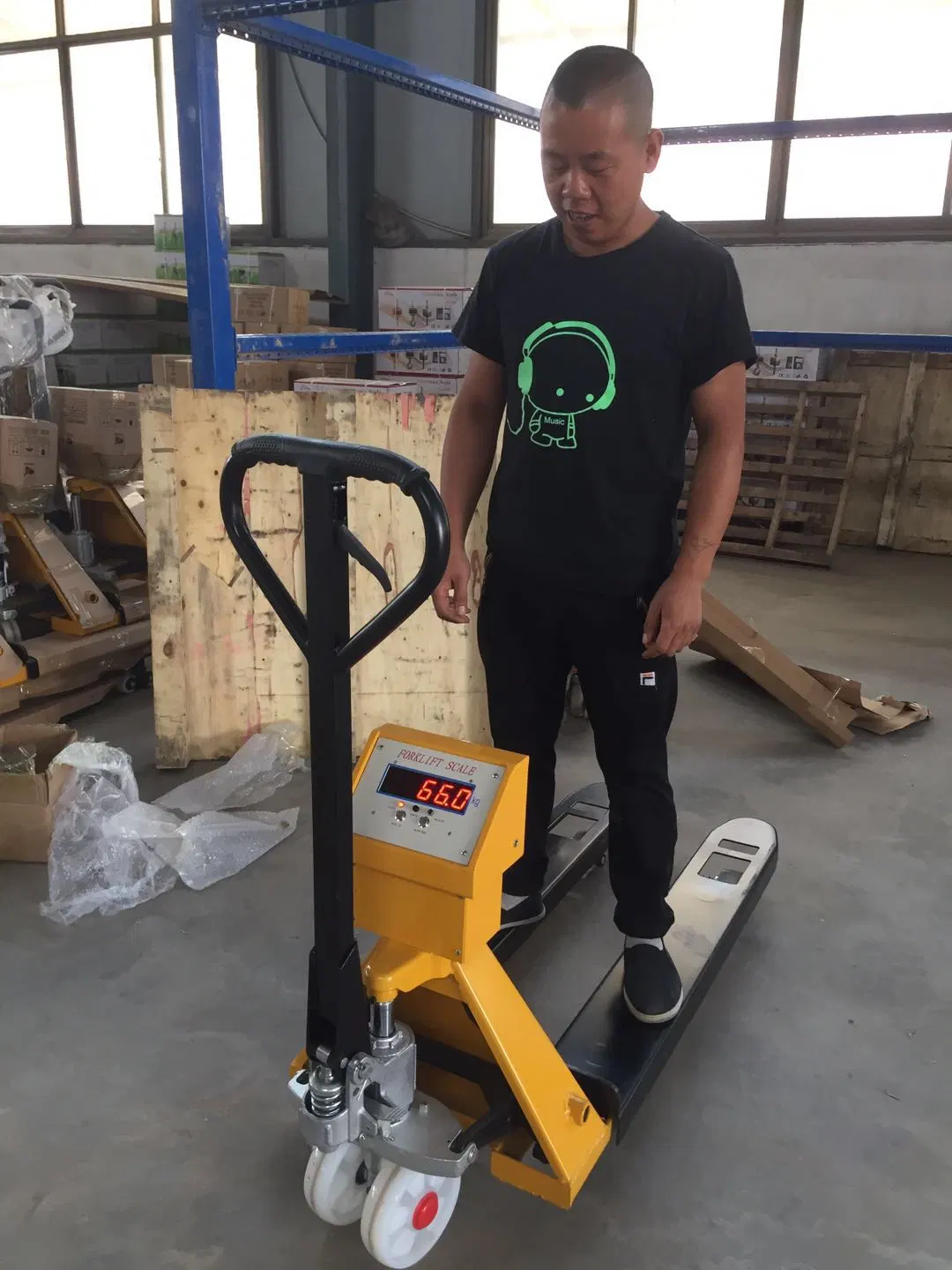 Hand Operated Lift Truck 3 Ton Manual Pallet Truck with Weight Scale