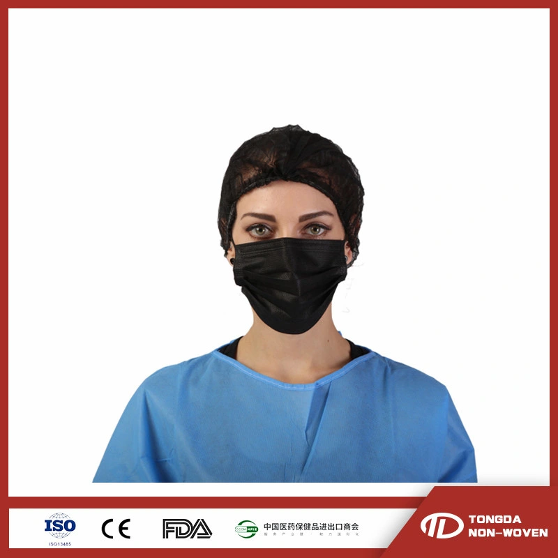 High quality/High cost performance Black Face Mask Nonwoven Meltblown Disposable 3 Ply Dustproof Breathable Medical Earloop Party Mask
