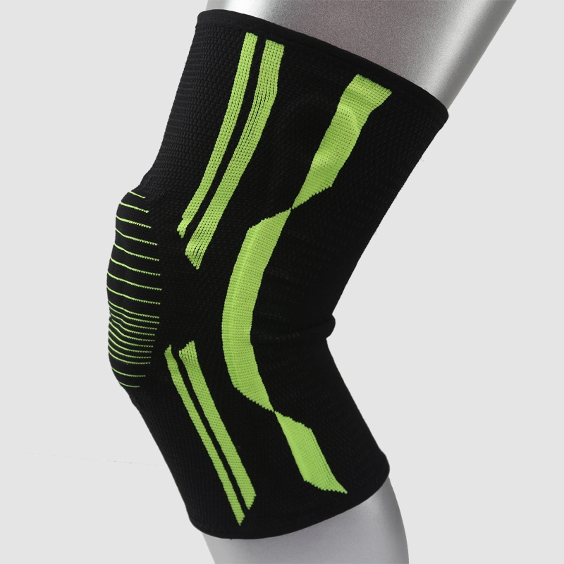 Goldenwell Black Green Knee Support Sleeve Compression Manufacturer Supplier