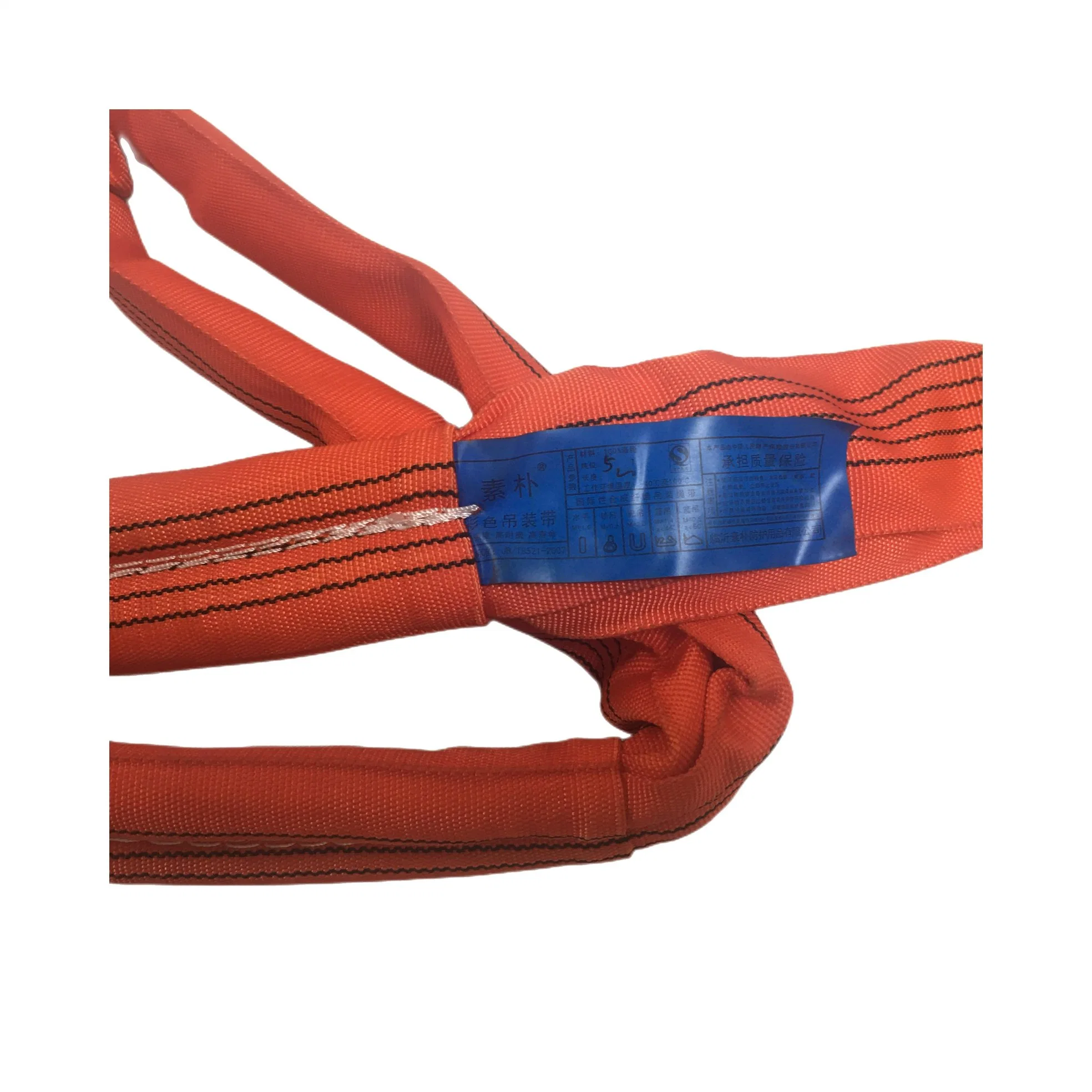 5: 1 2 Ply Flat Red Polyeter Webbing Construction Lifting Sling